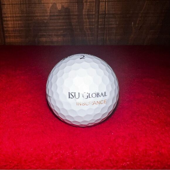 ISU Global Insurance Logo Graphic Taylor Made Rare Collectable White Golf Ball - Picture 2 of 5